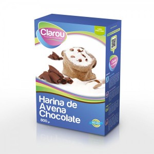 Clarou farinha de aveia com chocolate 800g